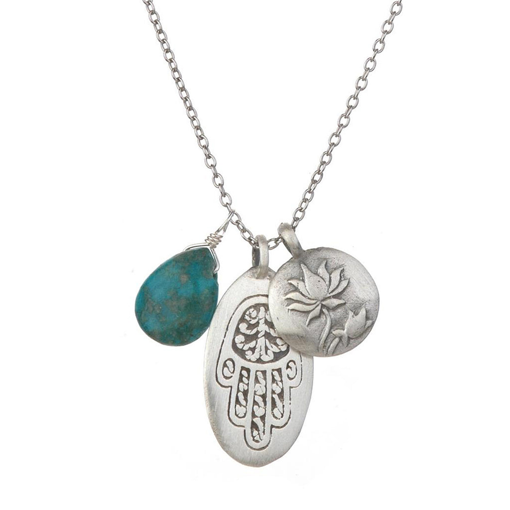 Hamsa Turquoise Neck