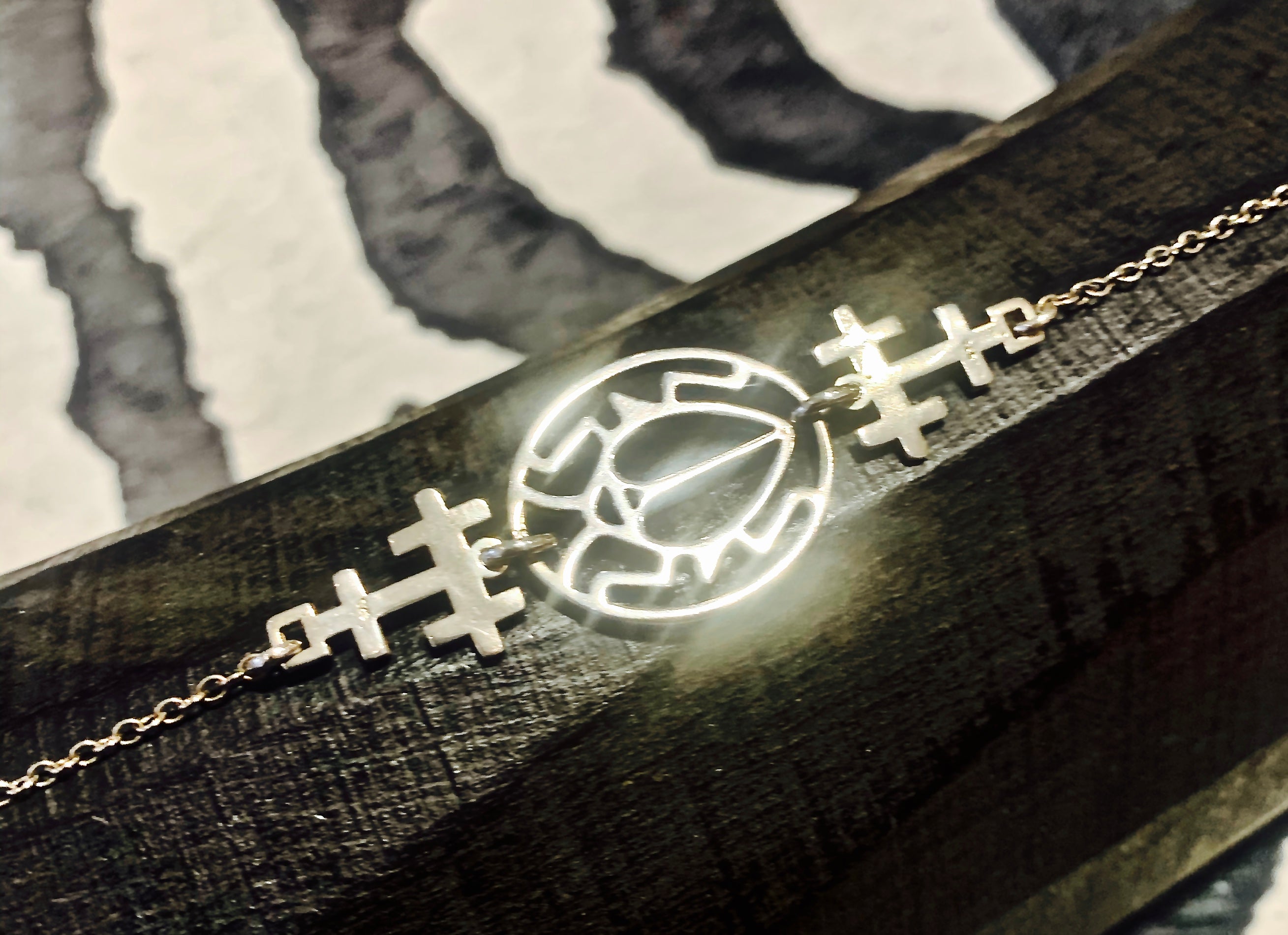 Silver Beetle Lucky Bracelet