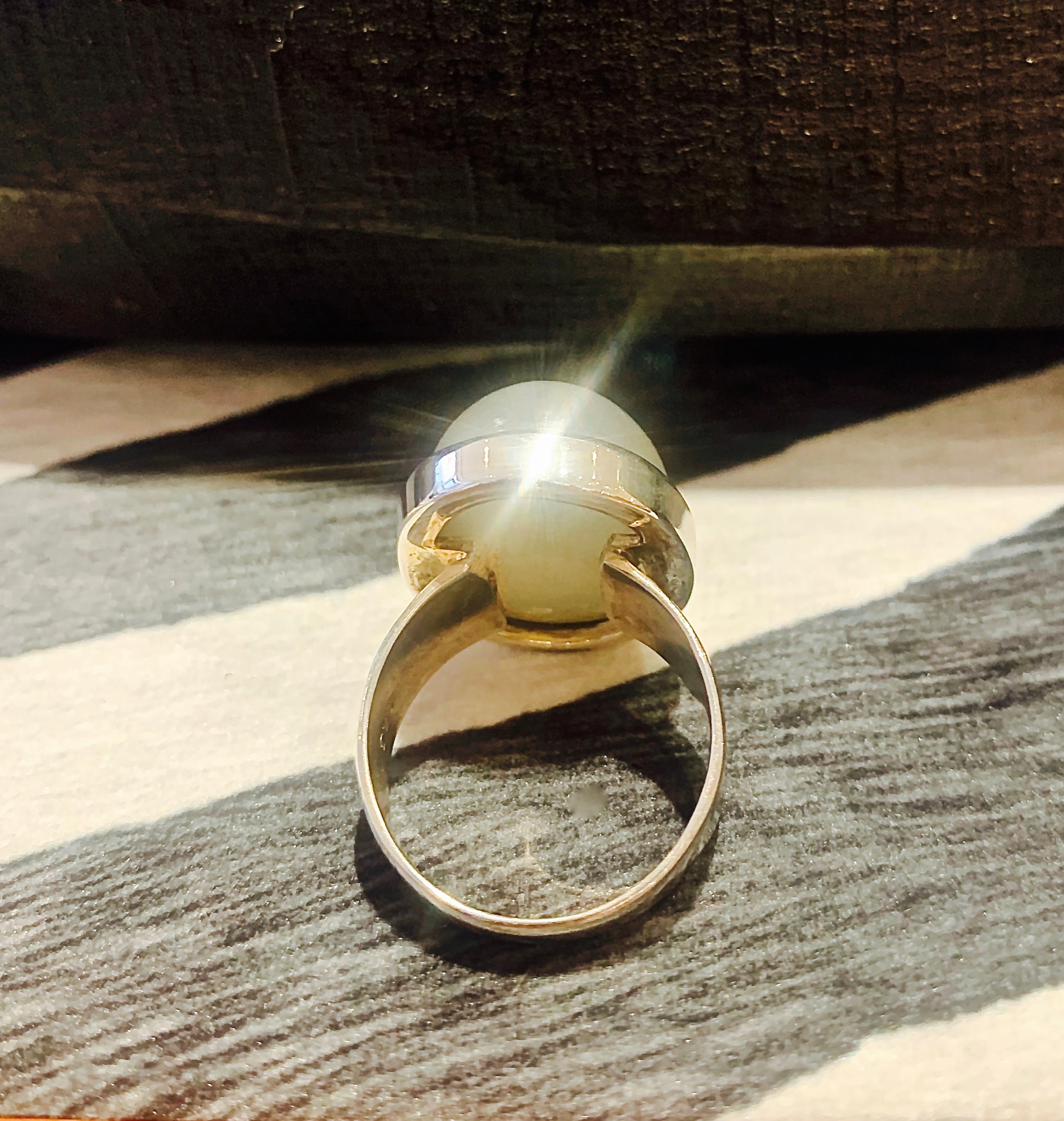 White Moonstone Ring