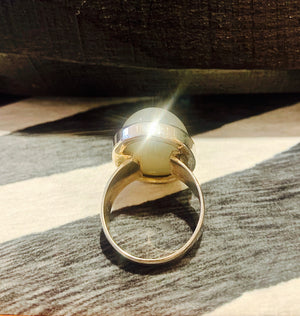 White Moonstone Ring